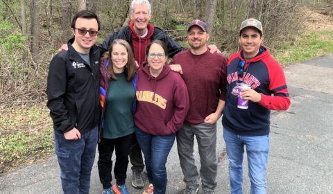 Brother Larry and his Camino hiking group