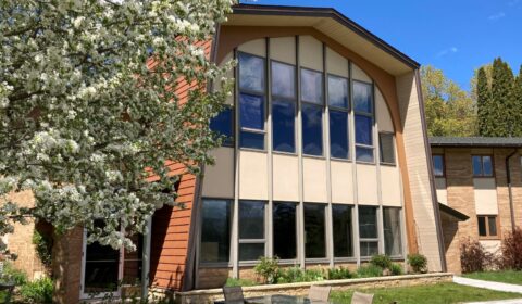 Dunrovin retreat center main building in the springtime