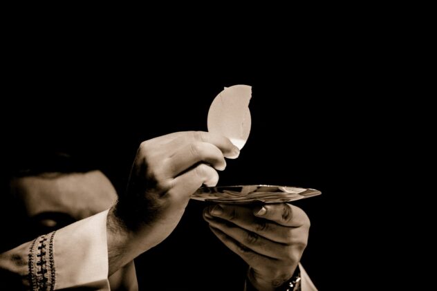 The elevation of the Holy Eucharist